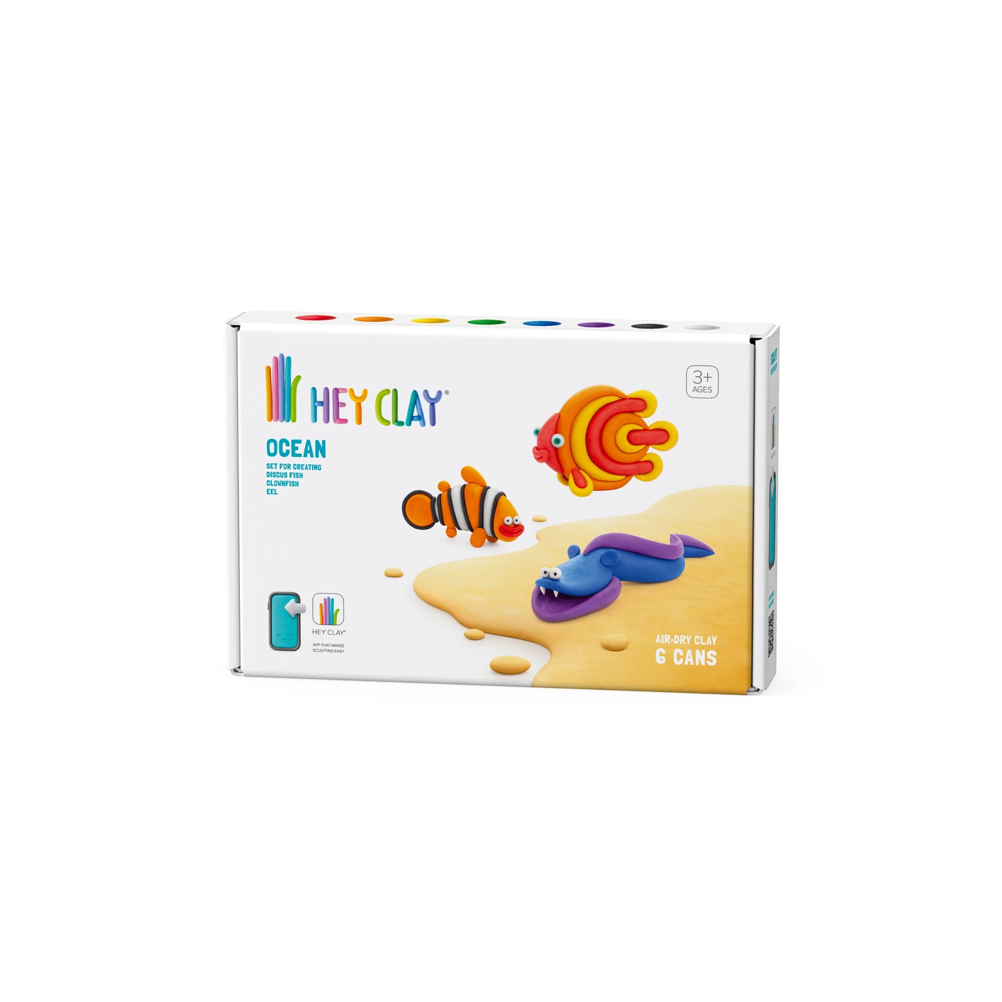HEY CLAY Глина За Моделиране OCEAN 6 Кутийки